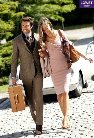 Dunkelbraunes Sakko mit Schottenmuster kombinieren – 389 Herren Outfits