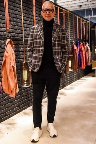 Dunkelbraunes Sakko mit Schottenmuster kombinieren – 389 Herren Outfits