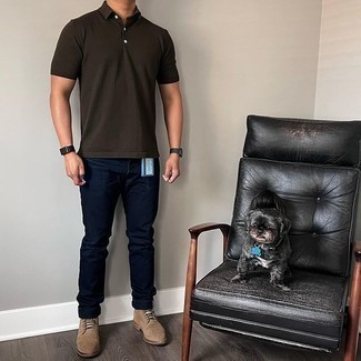 Dunkelbraunes Polohemd kombinieren – 163 Herren Outfits