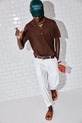 Dunkelbraunes Polohemd kombinieren – 163 Herren Outfits