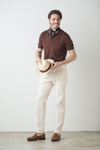 Dunkelbraunes Polohemd kombinieren – 163 Herren Outfits