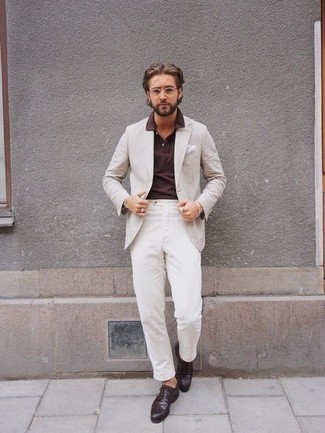 Dunkelbraunes Polohemd kombinieren – 163 Herren Outfits