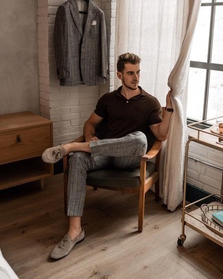 Dunkelbraunes Polohemd kombinieren – 163 Herren Outfits