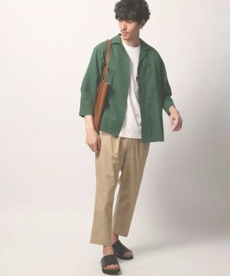 Welche Langarmhemden mit dunkelbrauner Sandalen zu tragen – 98 Herren Outfits