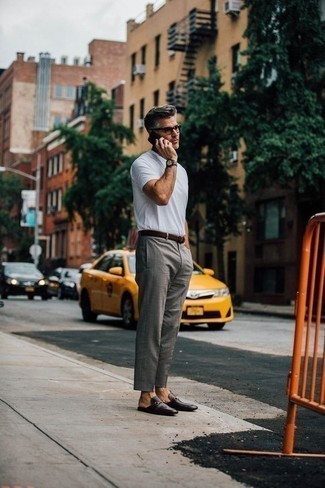 Dunkelbraunen Wildledergürtel kombinieren – 229 Herren Outfits