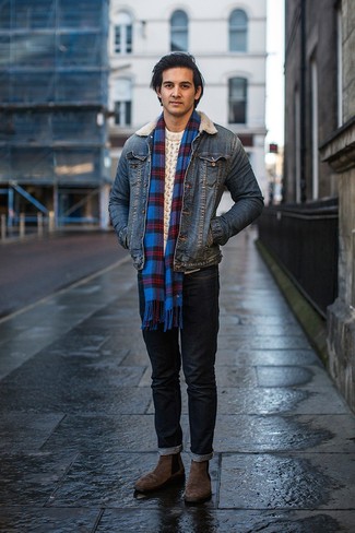 Dunkelbraune Chelsea Boots aus Wildleder kombinieren – 1071+ Herren Outfits