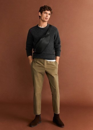Dunkelbraune Chelsea Boots aus Wildleder kombinieren – 1071+ Herren Outfits