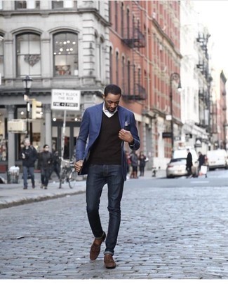 Dunkelbraunen Pullunder kombinieren – 91 Herren Outfits
