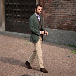Dunkelbraunen Pullunder kombinieren – 91 Herren Outfits