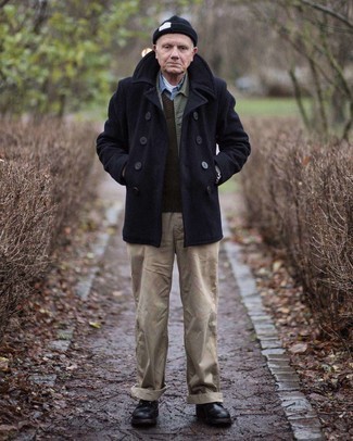 Dunkelbraunen Pullunder kombinieren – 91 Herren Outfits
