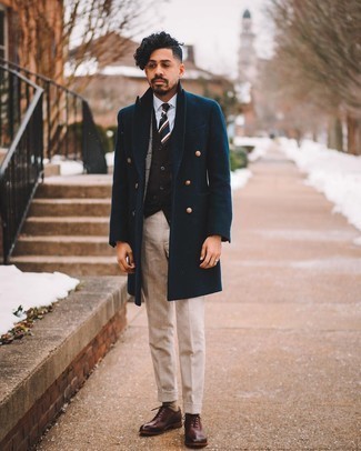 Dunkelbraunen Pullunder kombinieren – 91 Herren Outfits