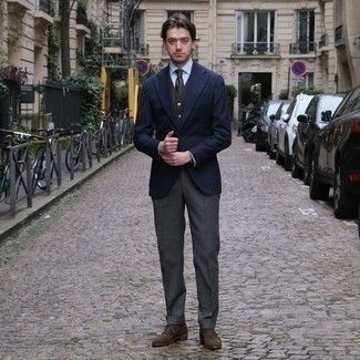 Dunkelbraunen Pullunder kombinieren – 91 Herren Outfits