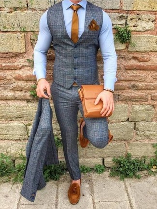 Welche Anzüge mit dunkelbrauner Slipper mit Quasten zu tragen – 651+ Herren Outfits