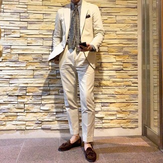Welche Anzüge mit dunkelbrauner Slipper mit Quasten zu tragen – 651+ Herren Outfits