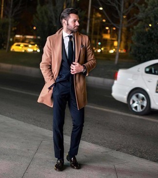 Welche Anzüge mit dunkelbrauner Slipper mit Quasten zu tragen – 651+ Herren Outfits
