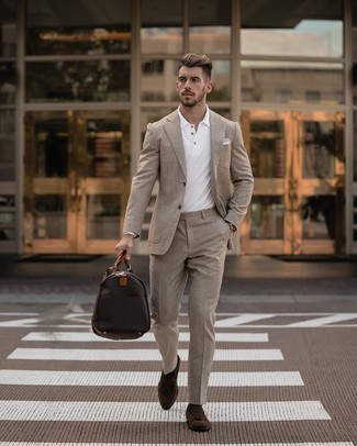 Welche Anzüge mit dunkelbrauner Slipper mit Quasten zu tragen – 651+ Herren Outfits