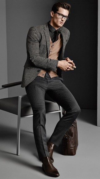 Dunkelbraune Krawatte kombinieren – 1682+ Herren Outfits
