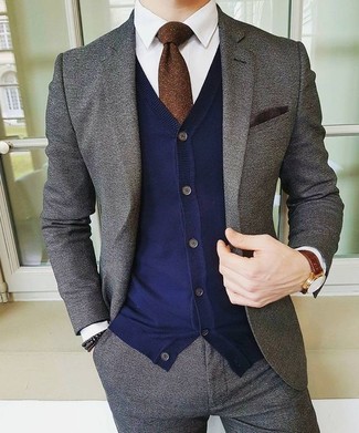 Dunkelbraune Krawatte kombinieren – 1682+ Herren Outfits