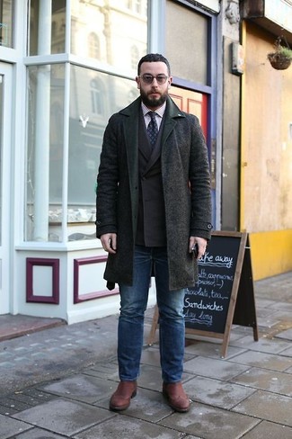 Dunkelbraunes Wollzweireiher-sakko kombinieren – 32 Herren Outfits