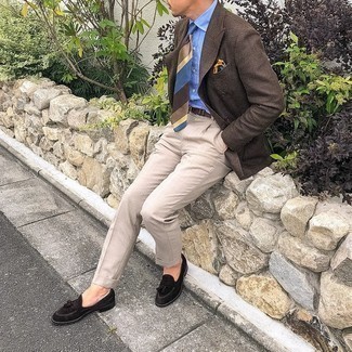 Dunkelbraunes Wollzweireiher-sakko kombinieren – 32 Herren Outfits