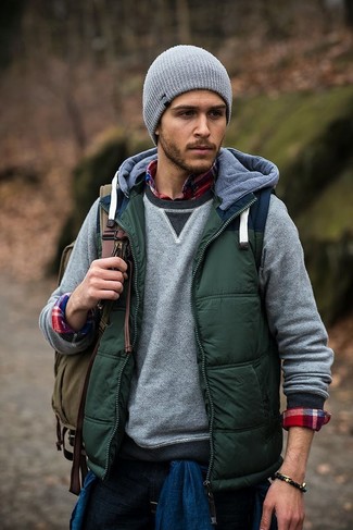 Dunkelgrünen Rucksack kombinieren – 176 Herren Outfits