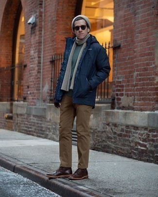 Welche Freizeitstiefel mit dunkelgrünen Pullovers mit einem Rundhalsausschnitt zu tragen – 42 Herren Outfits