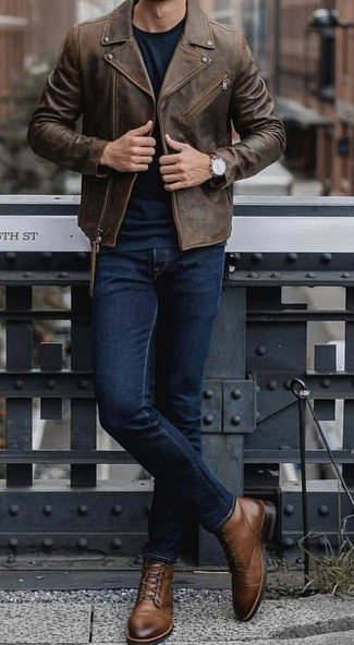 Welche Jeans mit dunkelgrünen Pullovers mit einem Rundhalsausschnitt zu tragen – 147 Herren Outfits