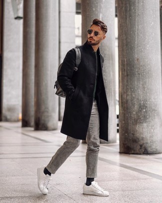 Welche Mäntel mit dunkelgrünen Pullovers mit einem Rundhalsausschnitt zu tragen – 46 Herren Outfits