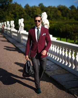 Dunkelgrüne Leder Slipper kombinieren – 72 Herren Outfits