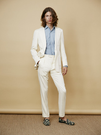 Dunkelgrüne Slipper kombinieren – 182 Herren Outfits