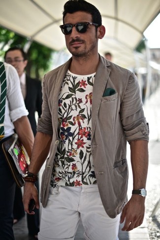 Dunkelgrünes gepunktetes Einstecktuch kombinieren – 17 Herren Outfits