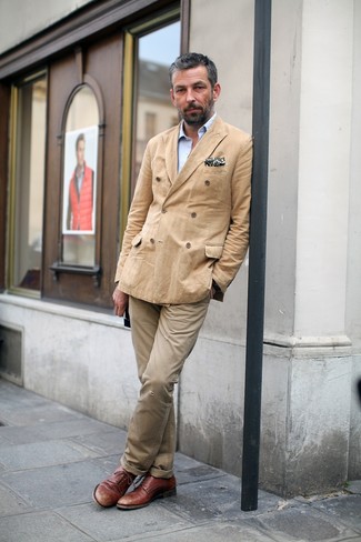 Dunkelgrünes gepunktetes Einstecktuch kombinieren – 17 Herren Outfits