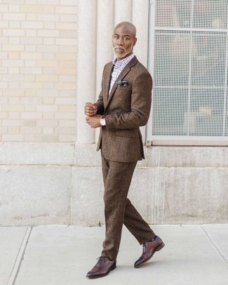 Dunkelgrünes gepunktetes Einstecktuch kombinieren – 17 Herren Outfits