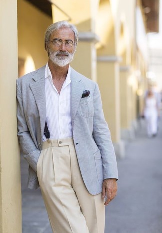 Dunkelgrünes bedrucktes Einstecktuch kombinieren – 134 Herren Outfits
