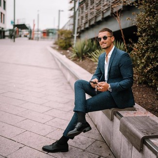30 Jährige: Welche Socken mit dunkelgrünen Anzuges zu tragen – 9 Frühling Herren Outfits