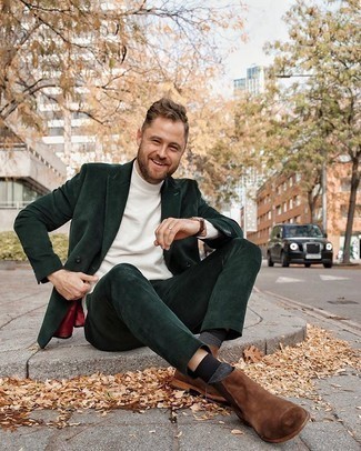 30 Jährige: Welche Socken mit dunkelgrünen Anzuges zu tragen – 9 Frühling Herren Outfits