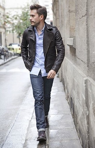 Dunkellila Stiefel kombinieren – 36 Herren Outfits