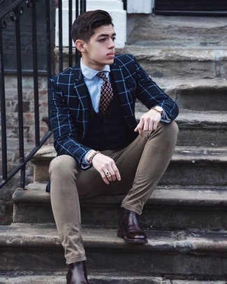 Dunkellila Stiefel kombinieren – 36 Herren Outfits