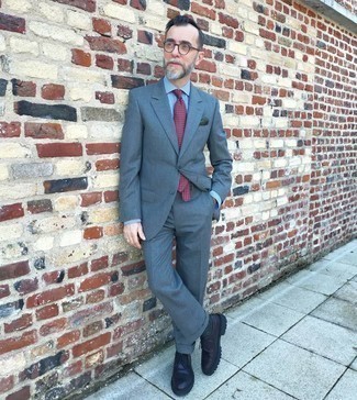 Dunkellila Leder Brogues kombinieren – 11 Herren Outfits