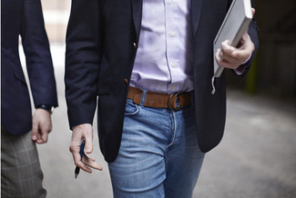 Dunkellila Hemd kombinieren – 505+ Herren Outfits