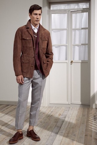 Wie Businesshemd mit Jacke mit einer Kentkragen und Knöpfen zu kombinieren – 120 Herren Outfits