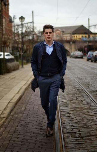 Wie Businesshemd mit Regenjacke zu kombinieren – 105 Herren Outfits