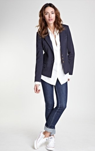 Wie Businesshemd mit enger Jeans zu kombinieren – 613+ Damen Outfits
