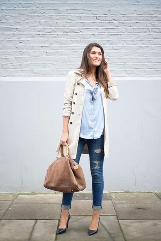 Wie Businesshemd mit enger Jeans zu kombinieren – 335 Damen Outfits warm Wetter