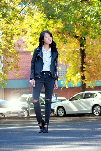 Wie Businesshemd mit enger Jeans zu kombinieren – 335 Damen Outfits warm Wetter