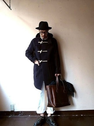 dunkelbraune Shopper Tasche aus Leder von Maison Margiela