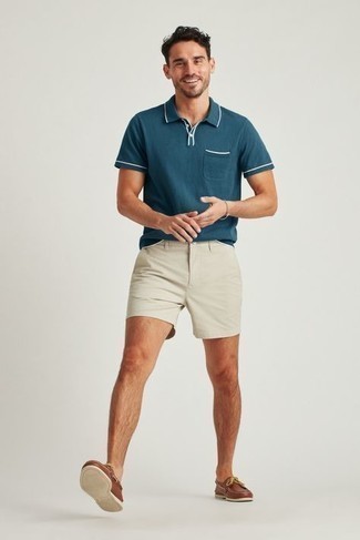 hellbeige Shorts von HUGO Blue