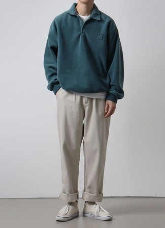Fleece-Pullover kombinieren – 70 Smart-Casual Herren Outfits