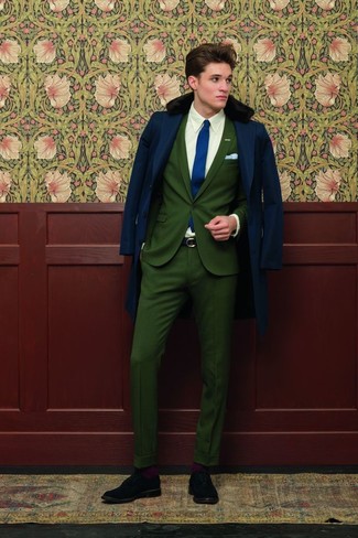 Wie Mantel mit einem Pelzkragen mit Brogues zu kombinieren – 3 Herren Outfits