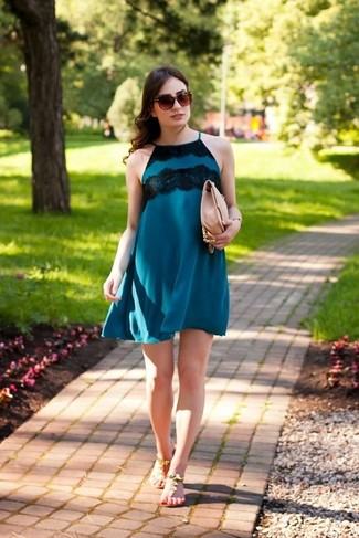 blaues gerade geschnittenes Kleid von Minimarket